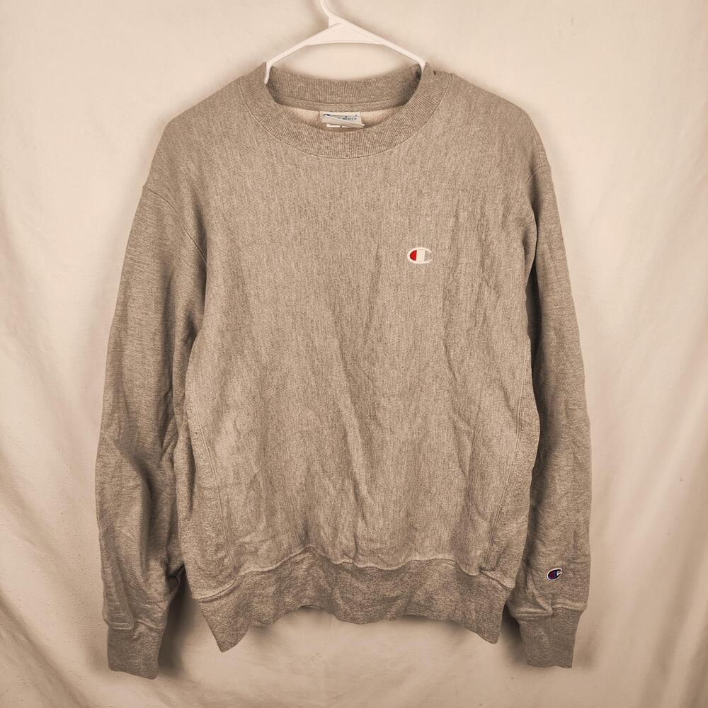 Champion Reverse Weave Sweatshirt Mens Medium Gray Crewneck Pullover Fleece
